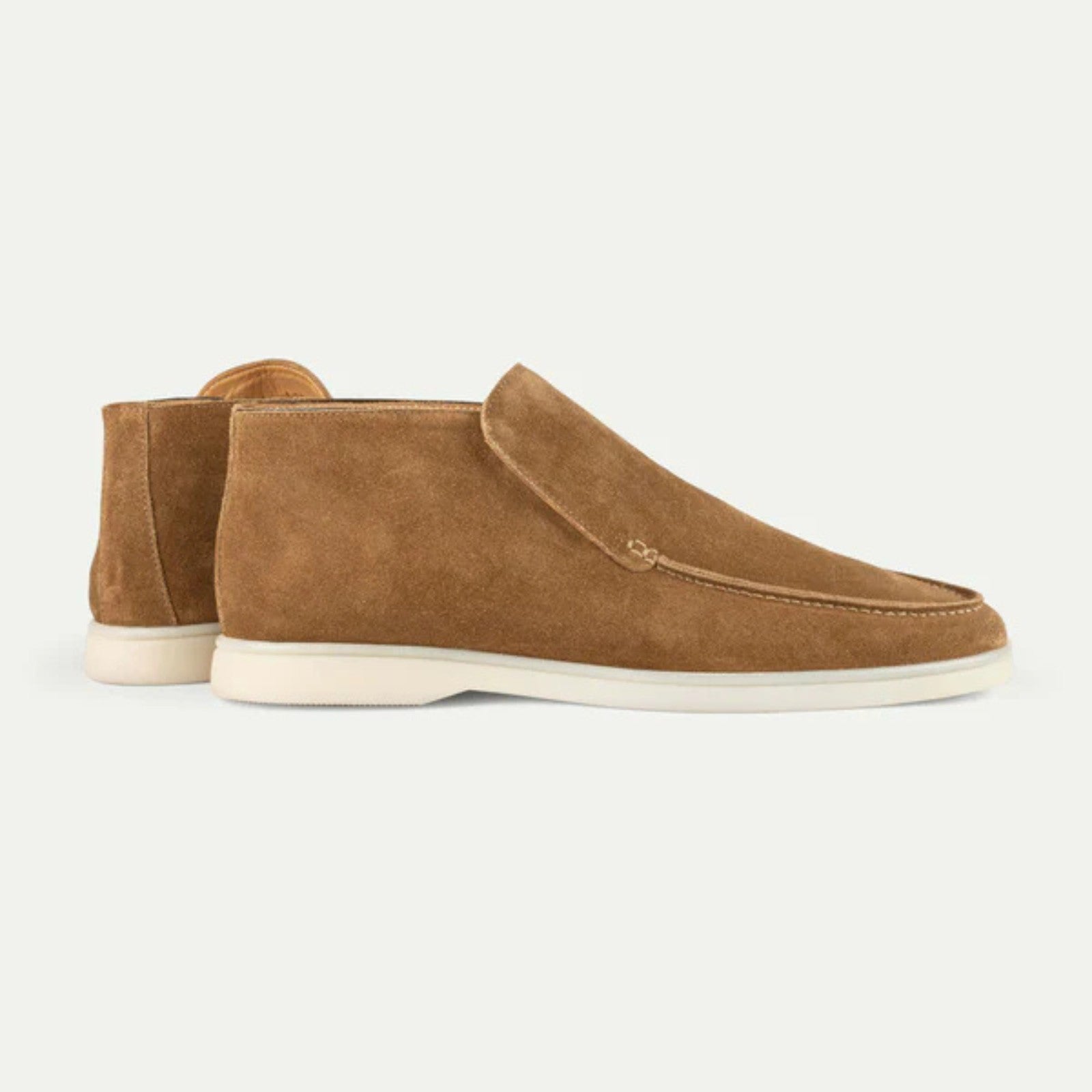 The Lyon Suede City Loafer in Light Beige