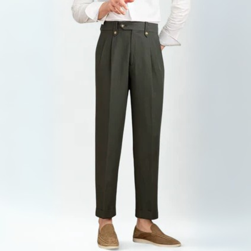 The Bellagio Linen Pleated Trouser