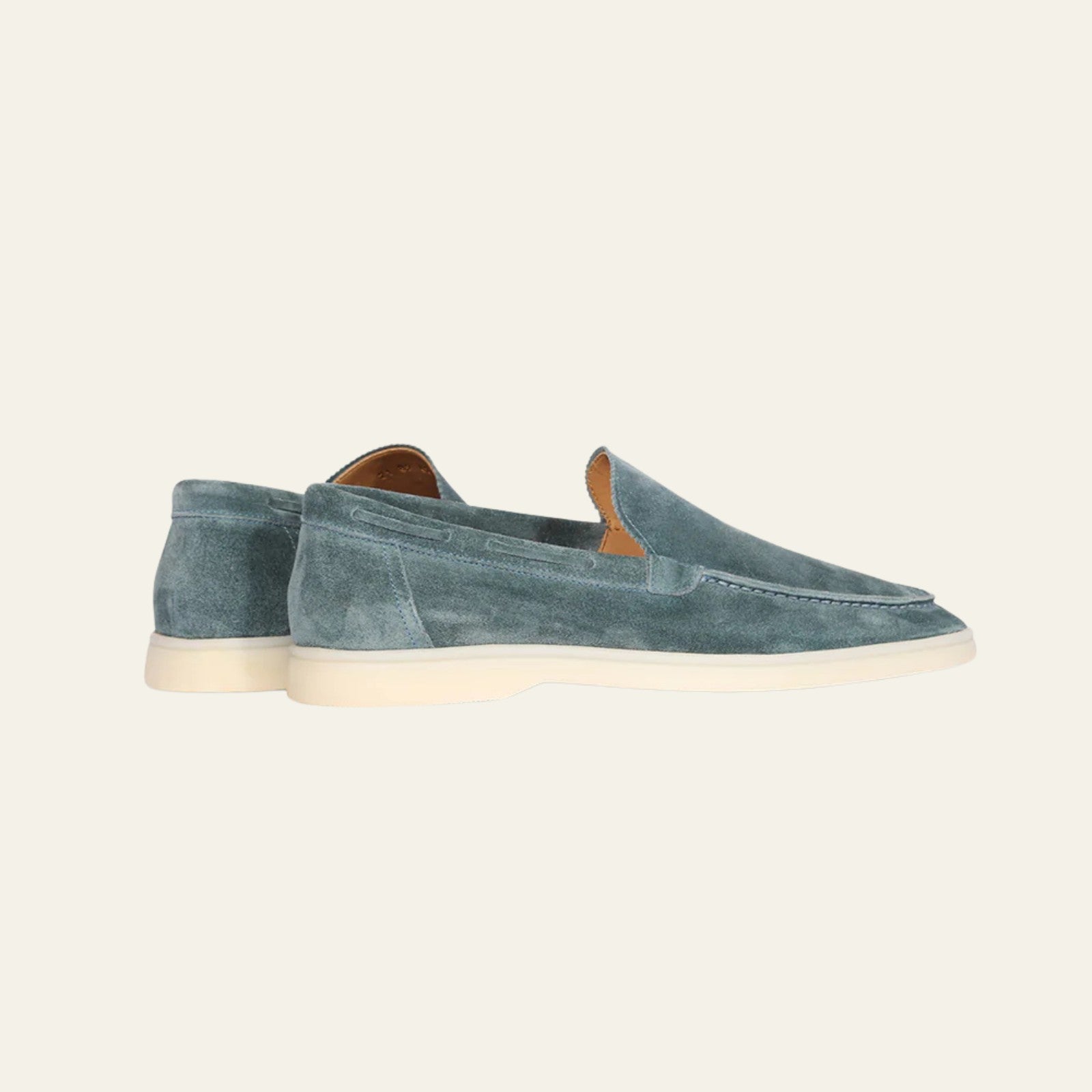 The Capri Suede Yacht Loafer in Petrol
