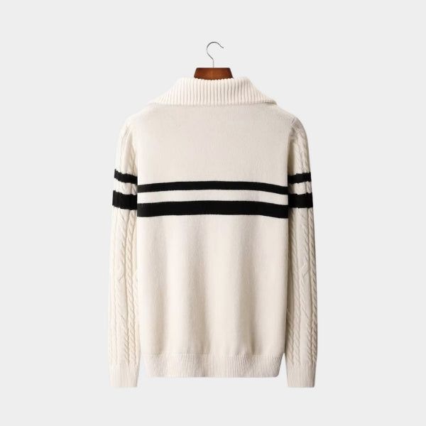 The Cortina Merino Wool Quarter Zip Sweater