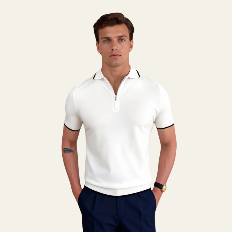 The Portofino Quarter-Zip Polo