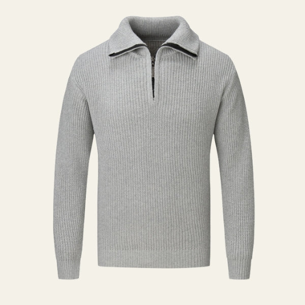 The Cortona Textured Quarter-Zip Sweater