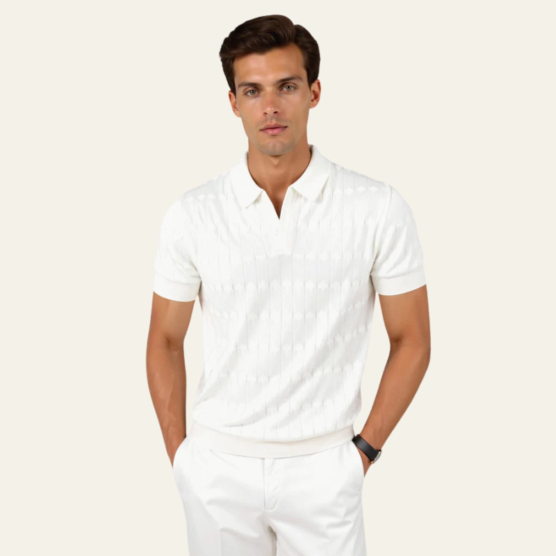 The Amalfi Textured Knit Polo