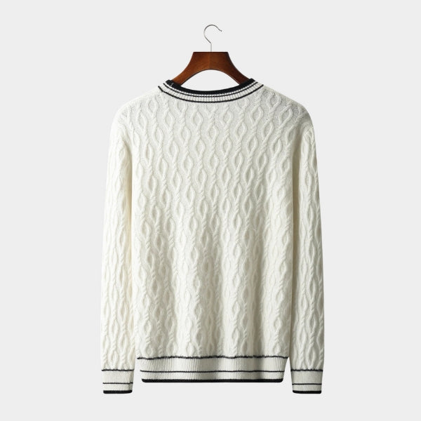 The Sorrento Merino Wool Cable Crew