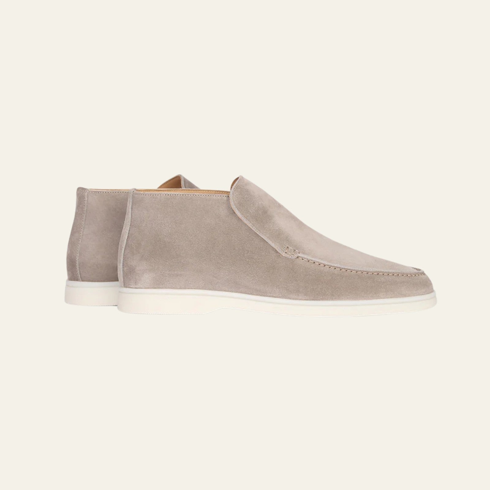 The Verona Suede City Loafer in Light Grey