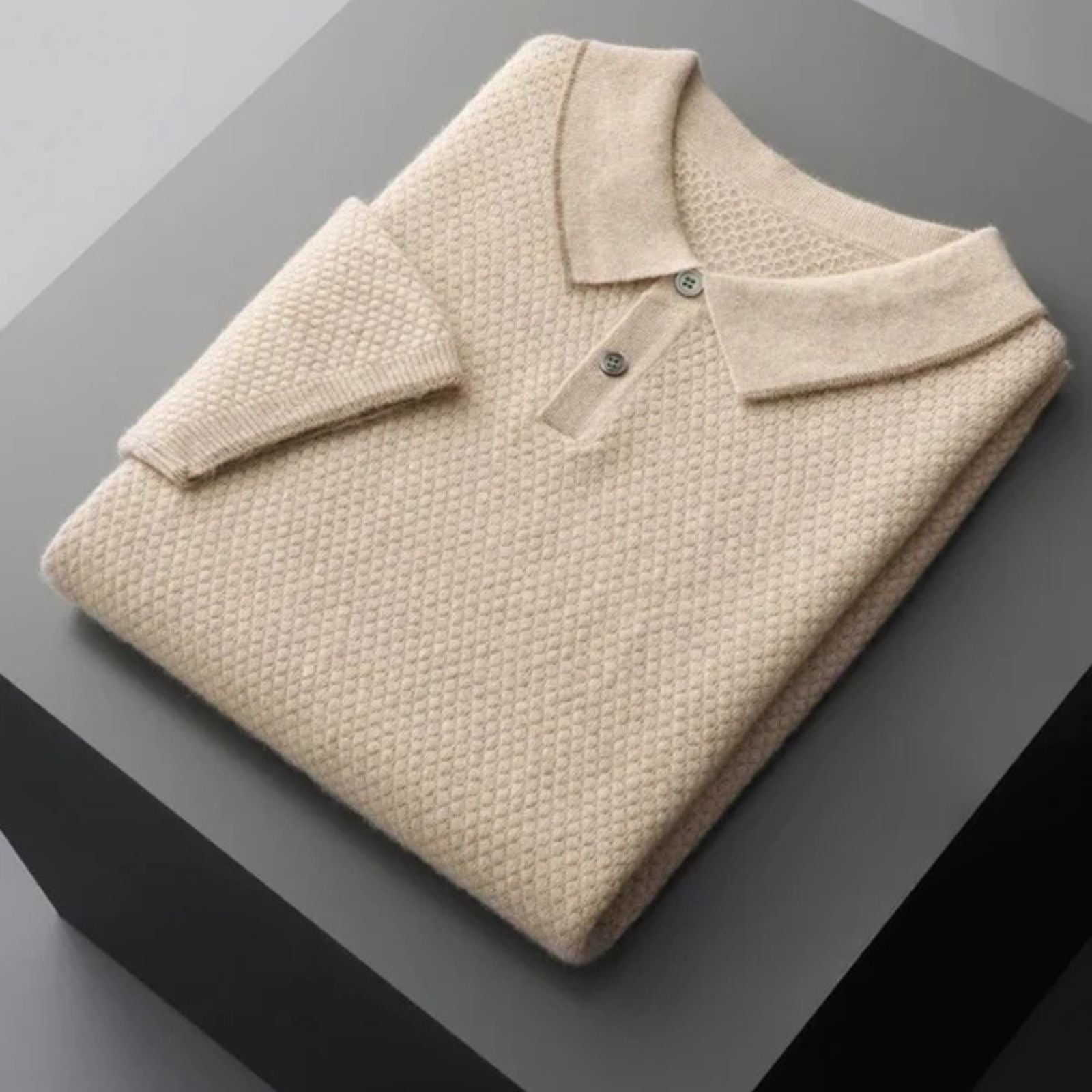 The Sorrento Two-Tone Cashmere Polo