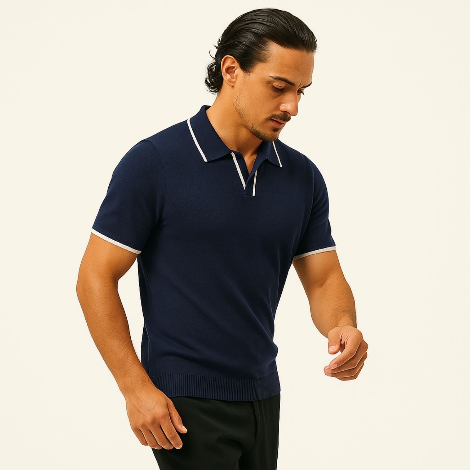 The Riviera Edge Knit Polo