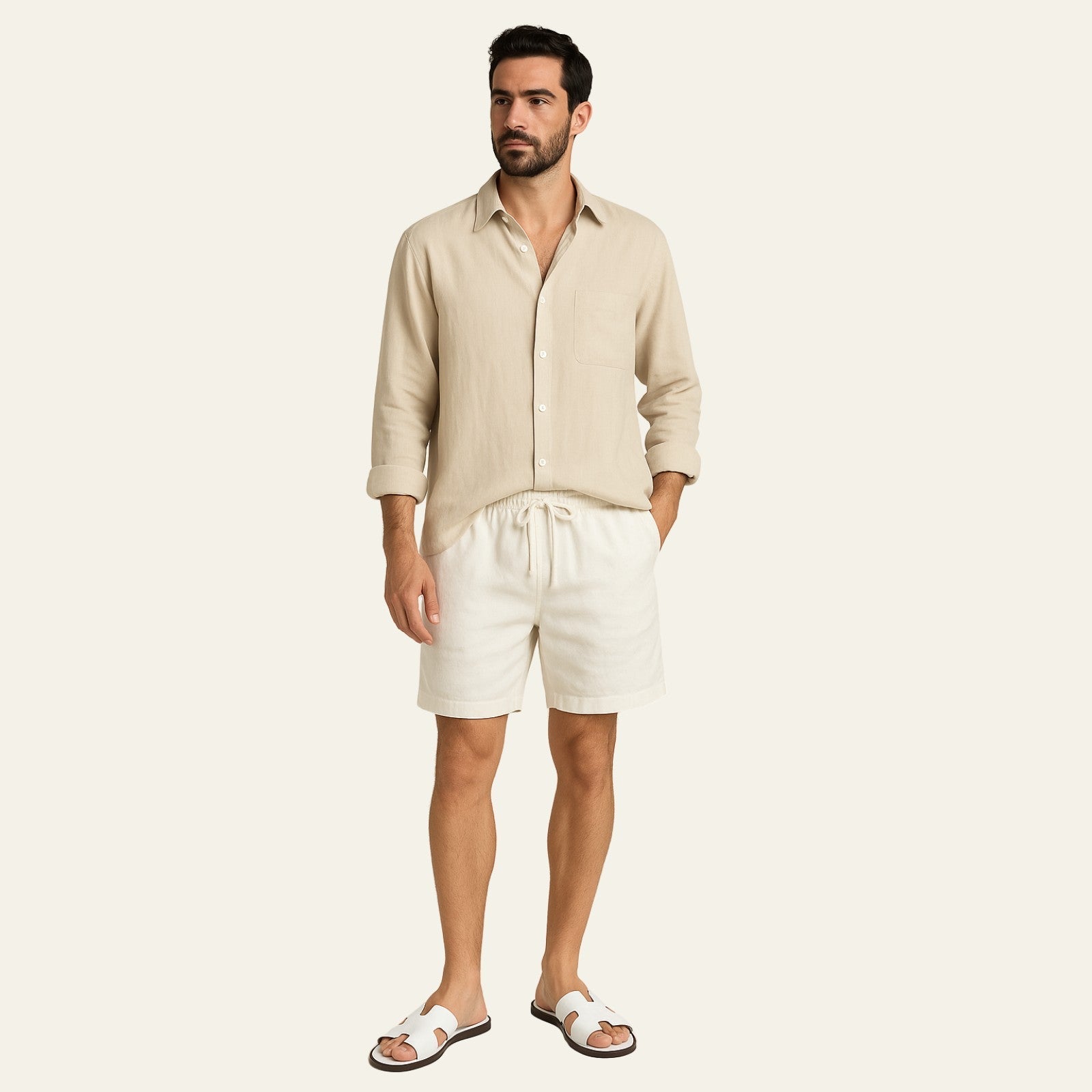 The Casablanca Linen Premium Shorts Set