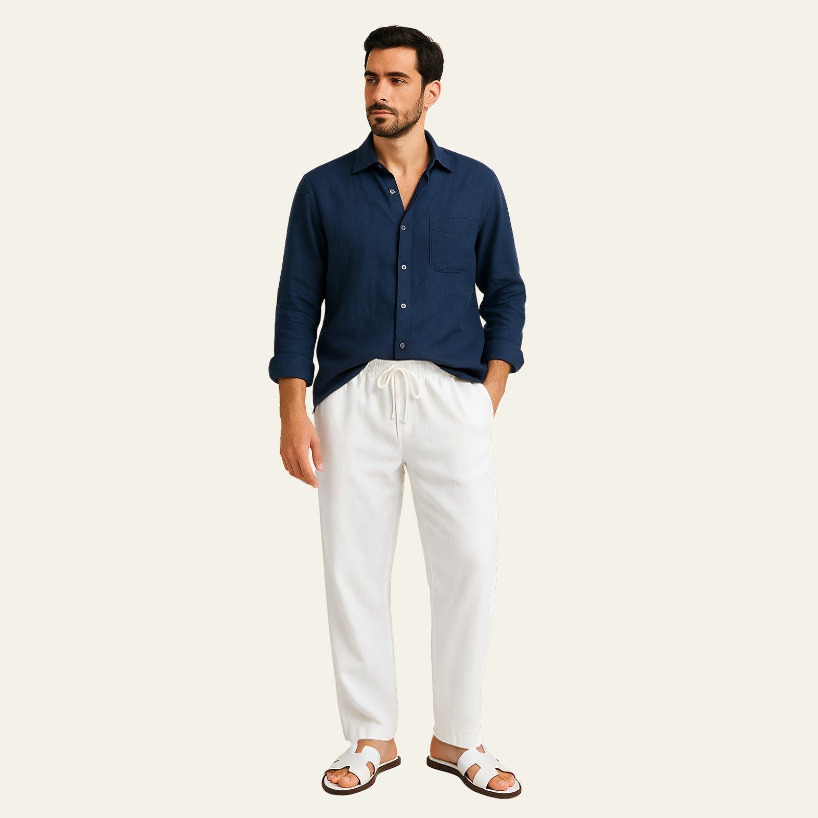 The Kyoto Linen Tailored Pantalon Set