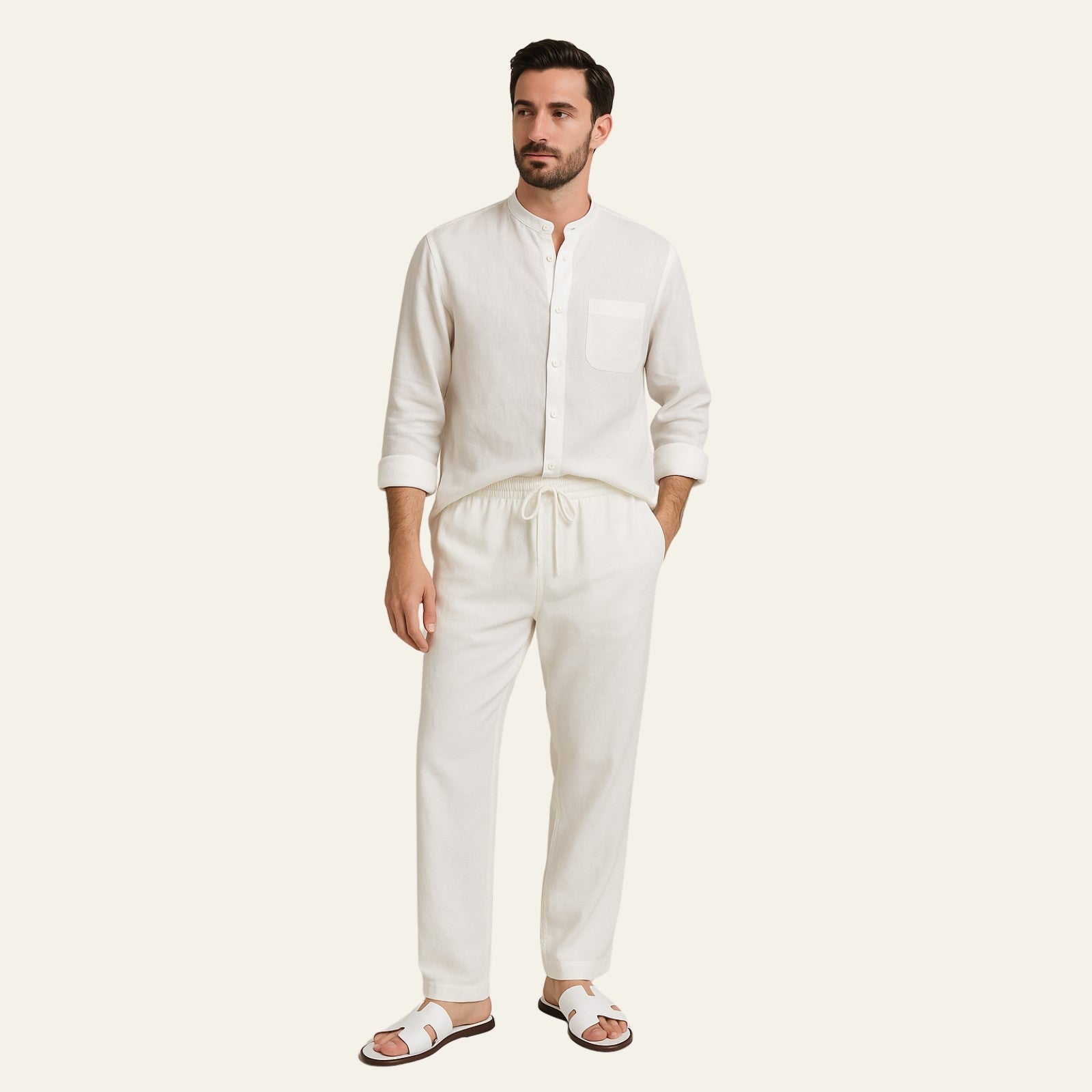 The Kyoto Linen Tailored Pantalon Set