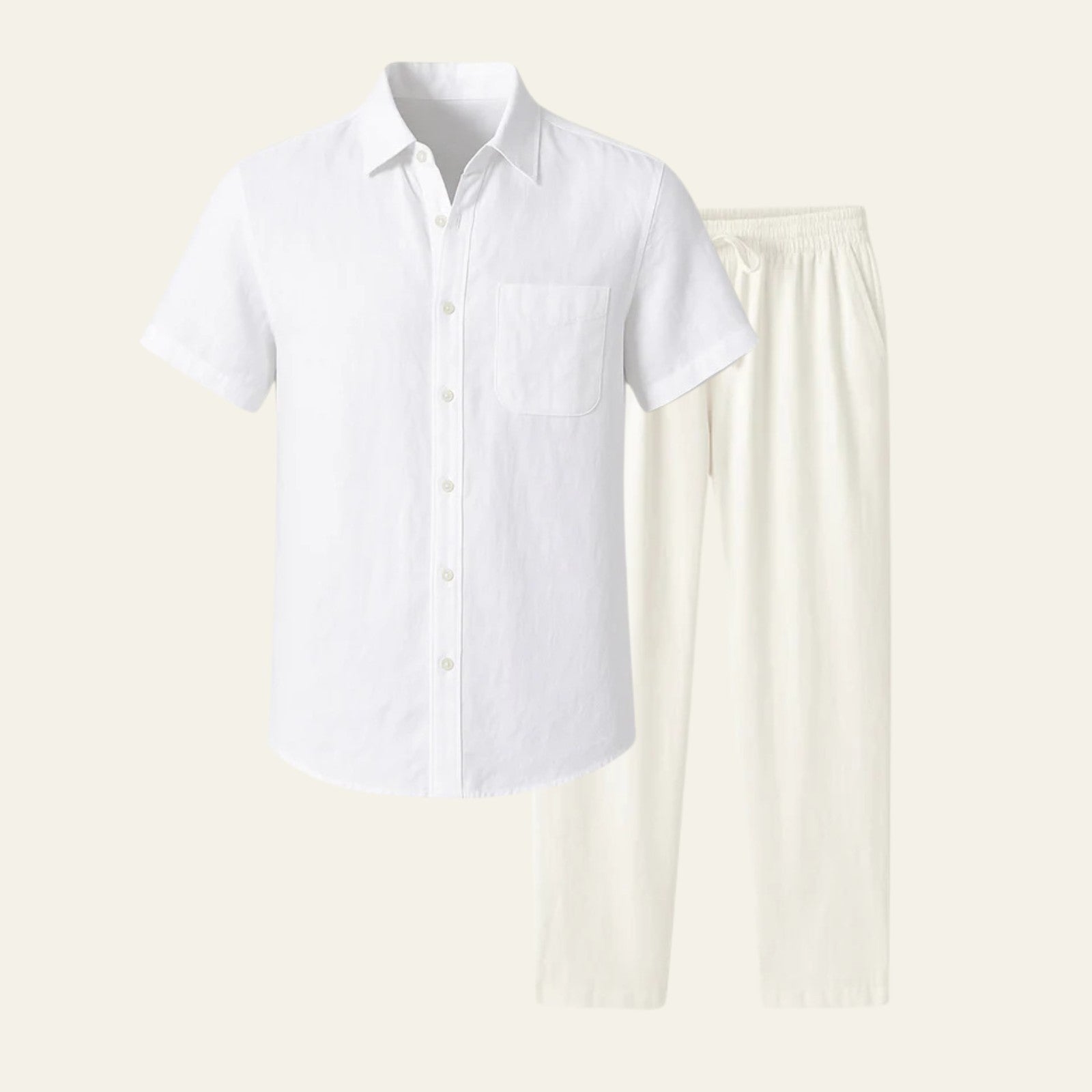 The Positano Linen Tailored Pantalon Set