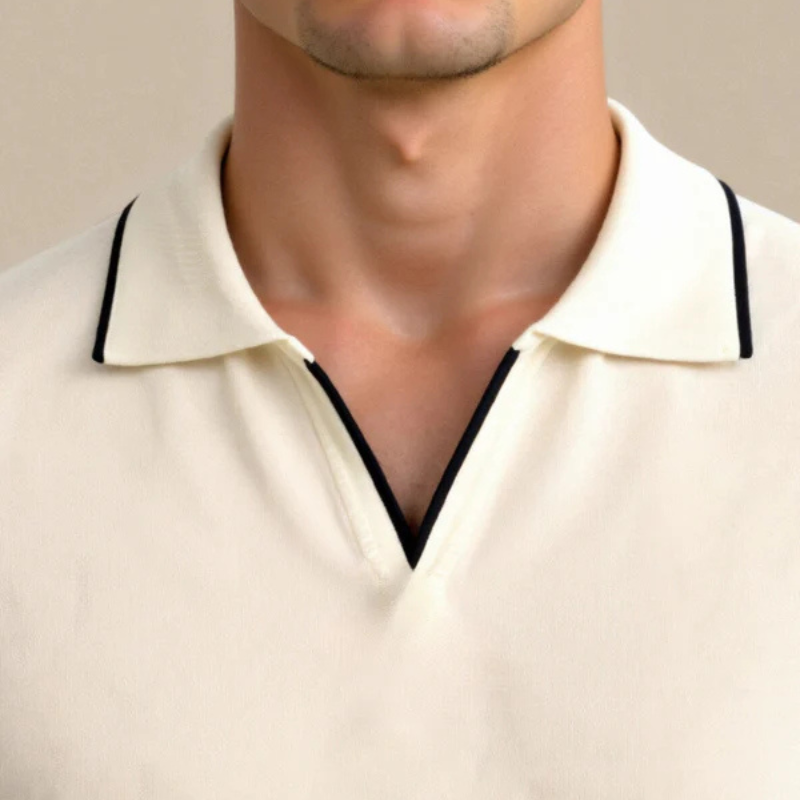 The Cannes Contrast Knit Polo
