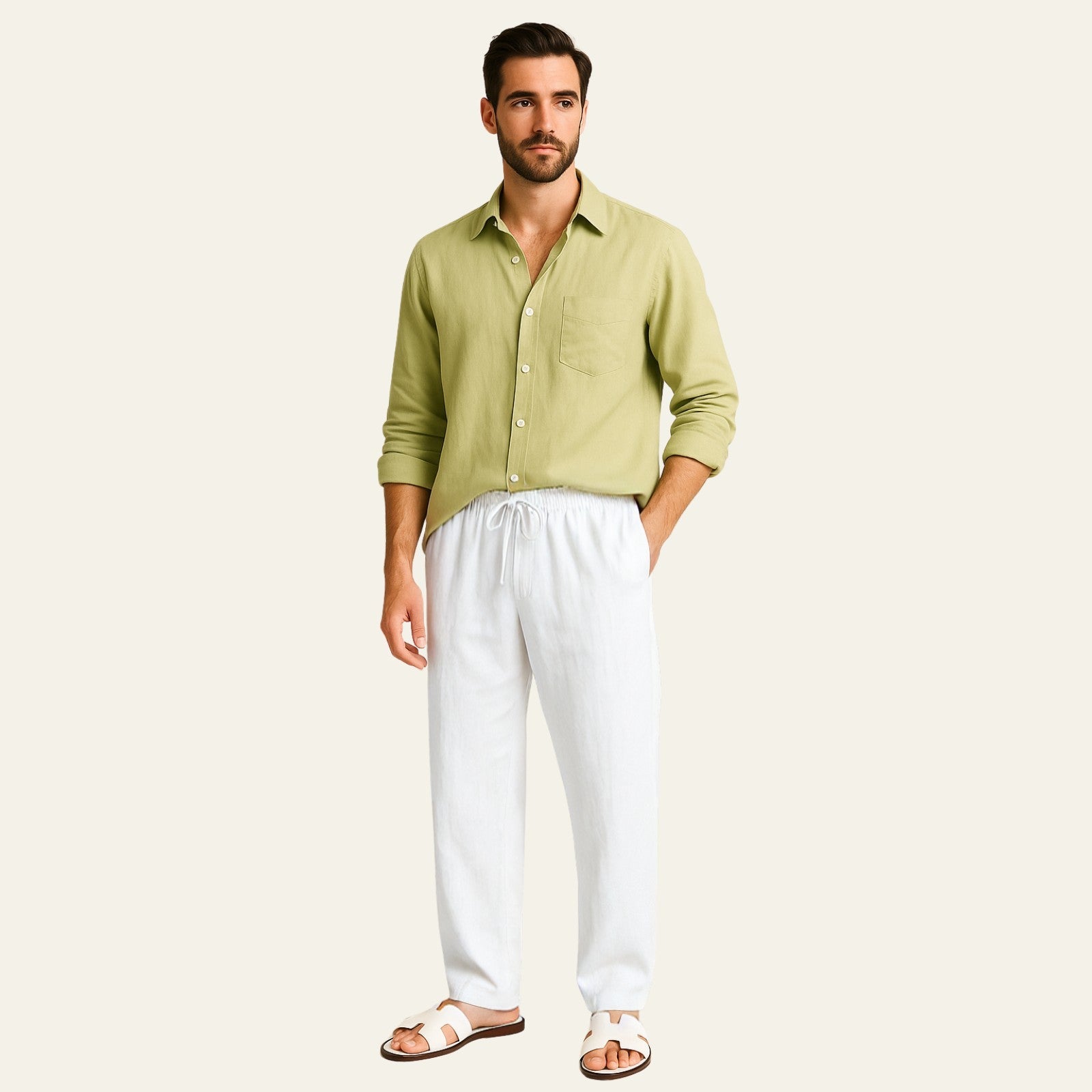 The Kyoto Linen Tailored Pantalon Set