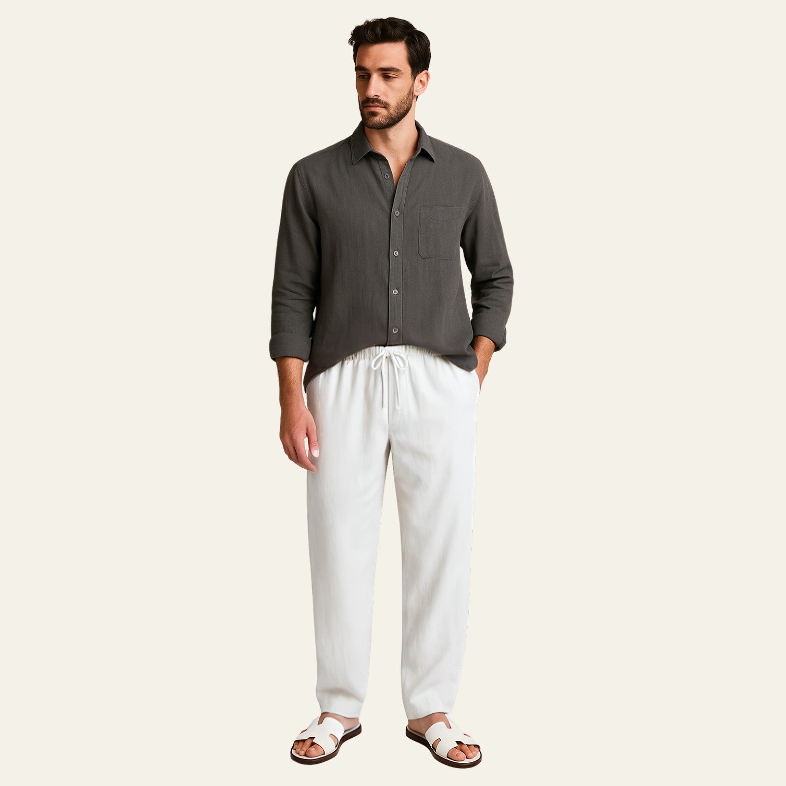 The Kyoto Linen Tailored Pantalon Set