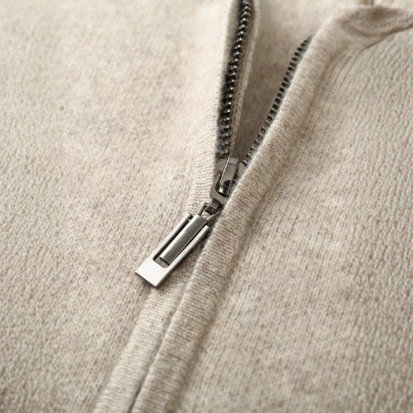 The Geneva Cashmere Zip Knit