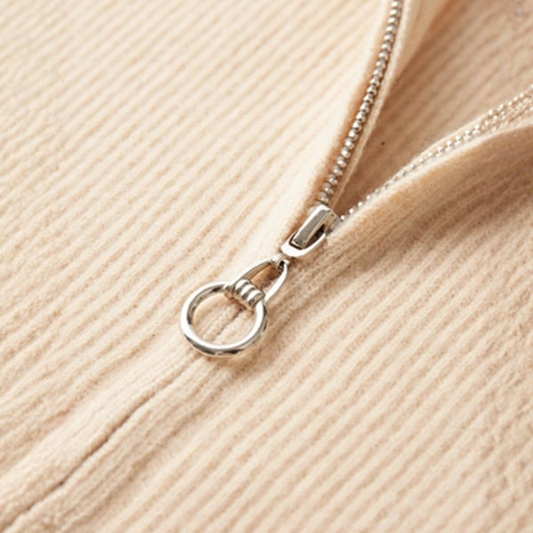 The Stockholm Wool Track Zip Knit