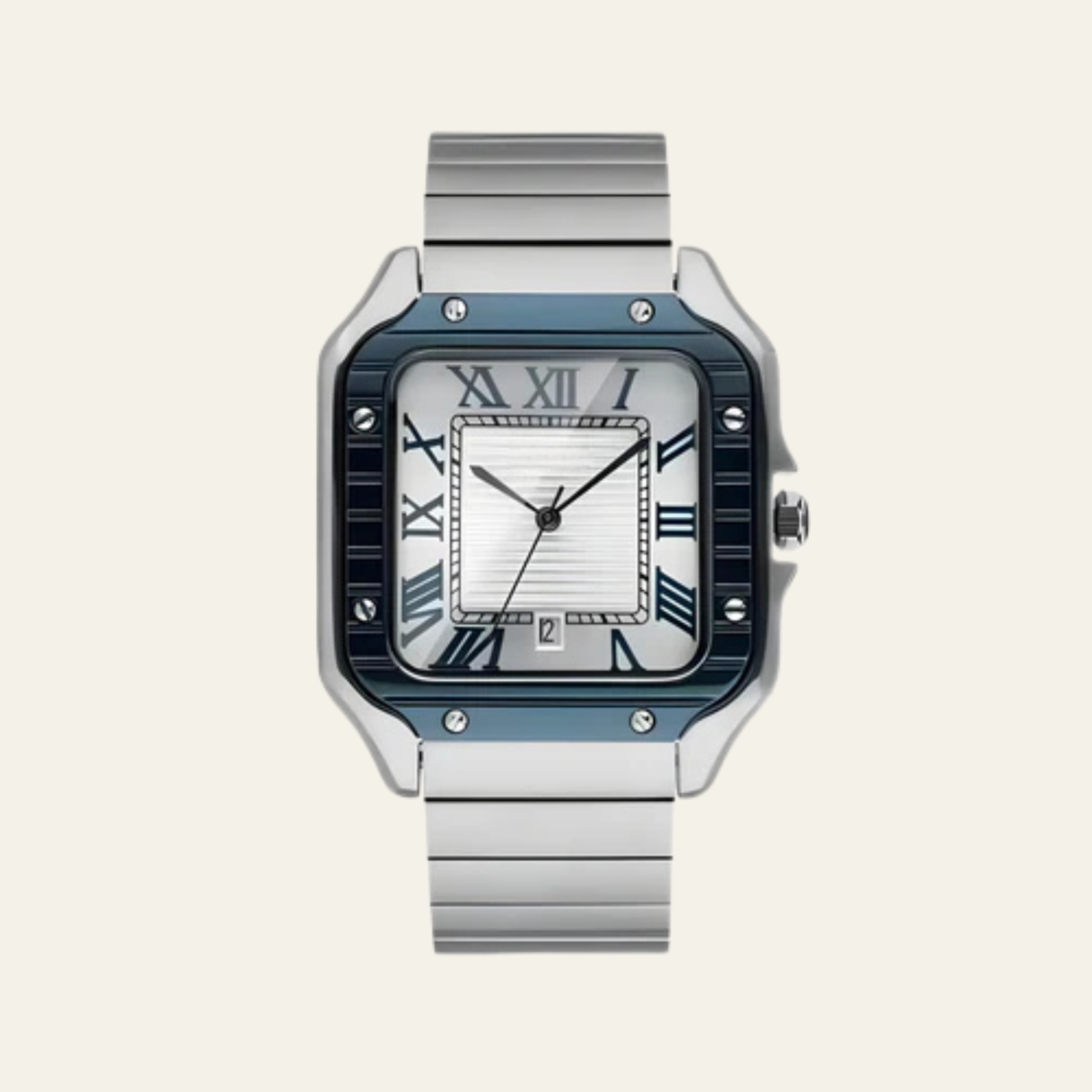 The Valencia Stainless Steel Square Watch