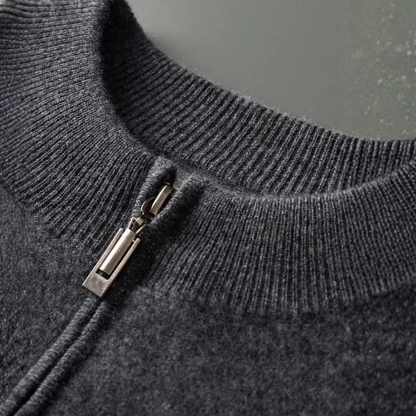 The Stockholm Wool Track Zip Knit