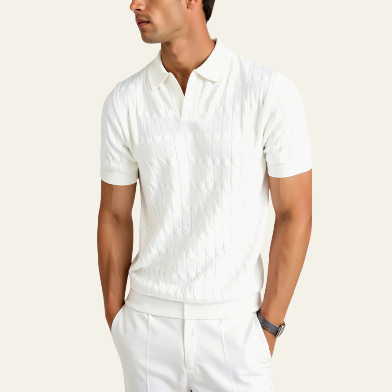 The Amalfi Textured Knit Polo