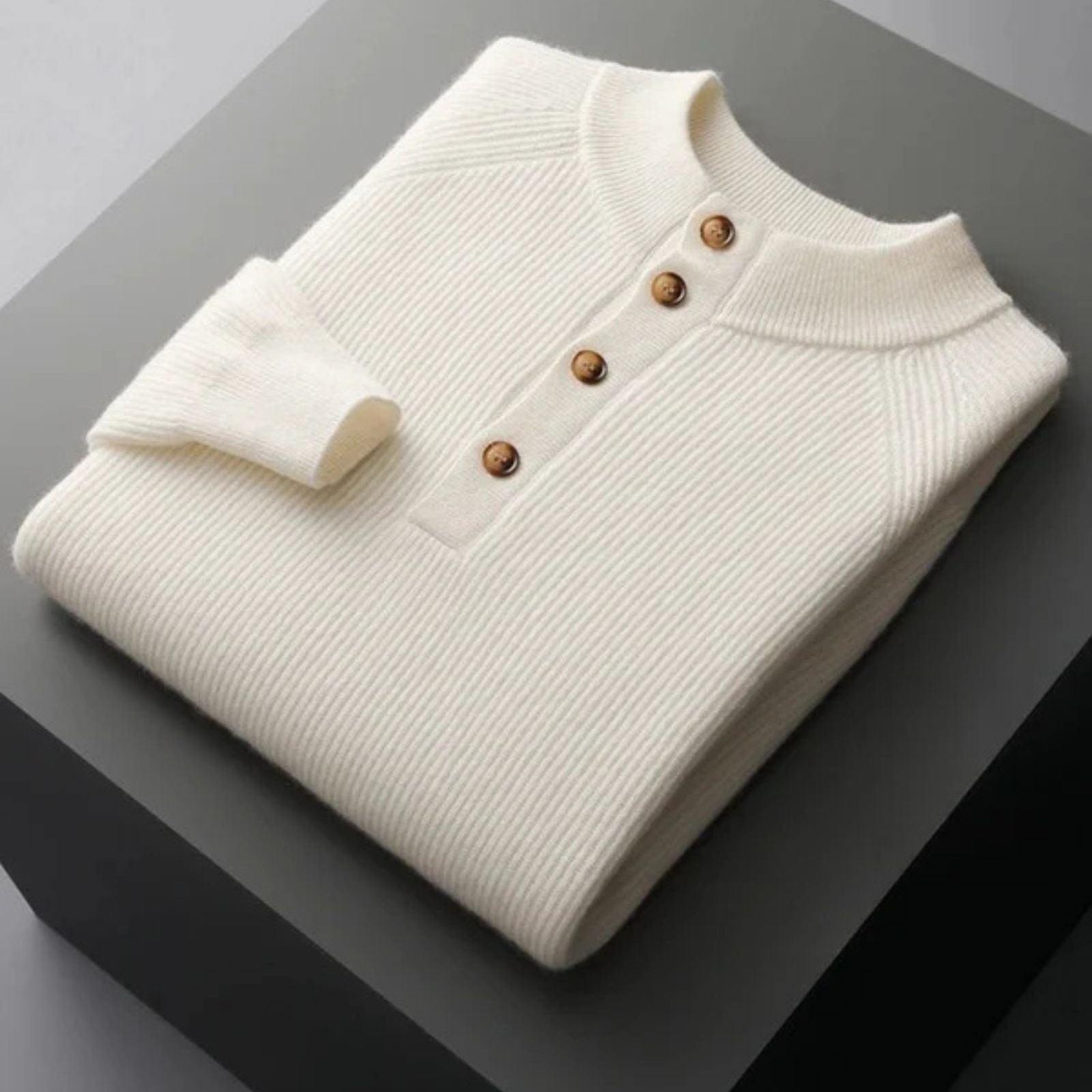 The Lucerne Cashmere Tailored Button Sweater