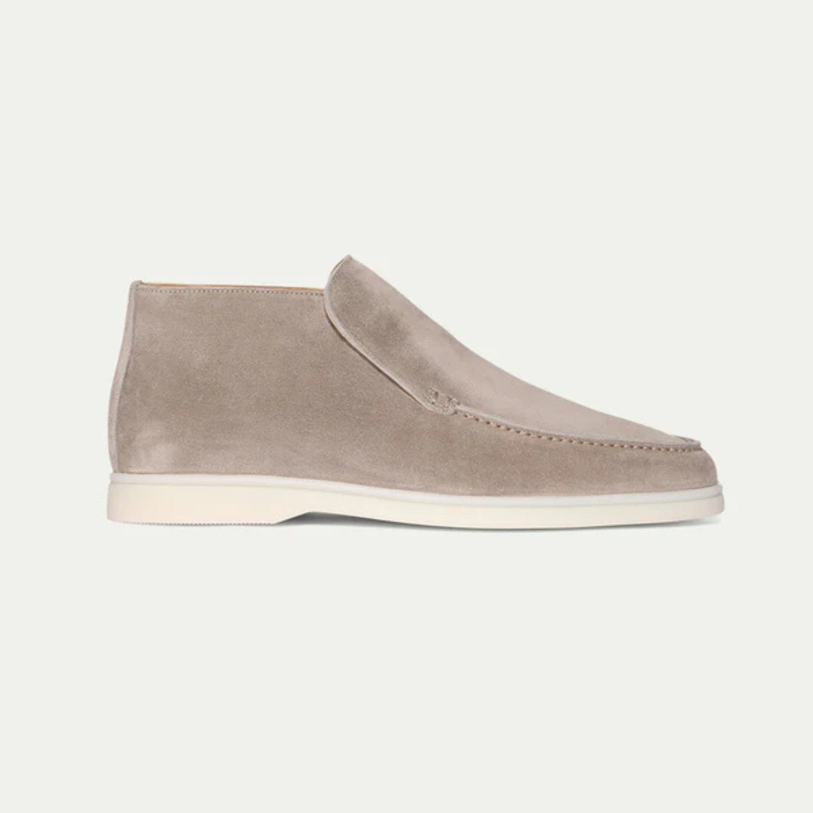 The Verona Suede City Loafer in Light Grey