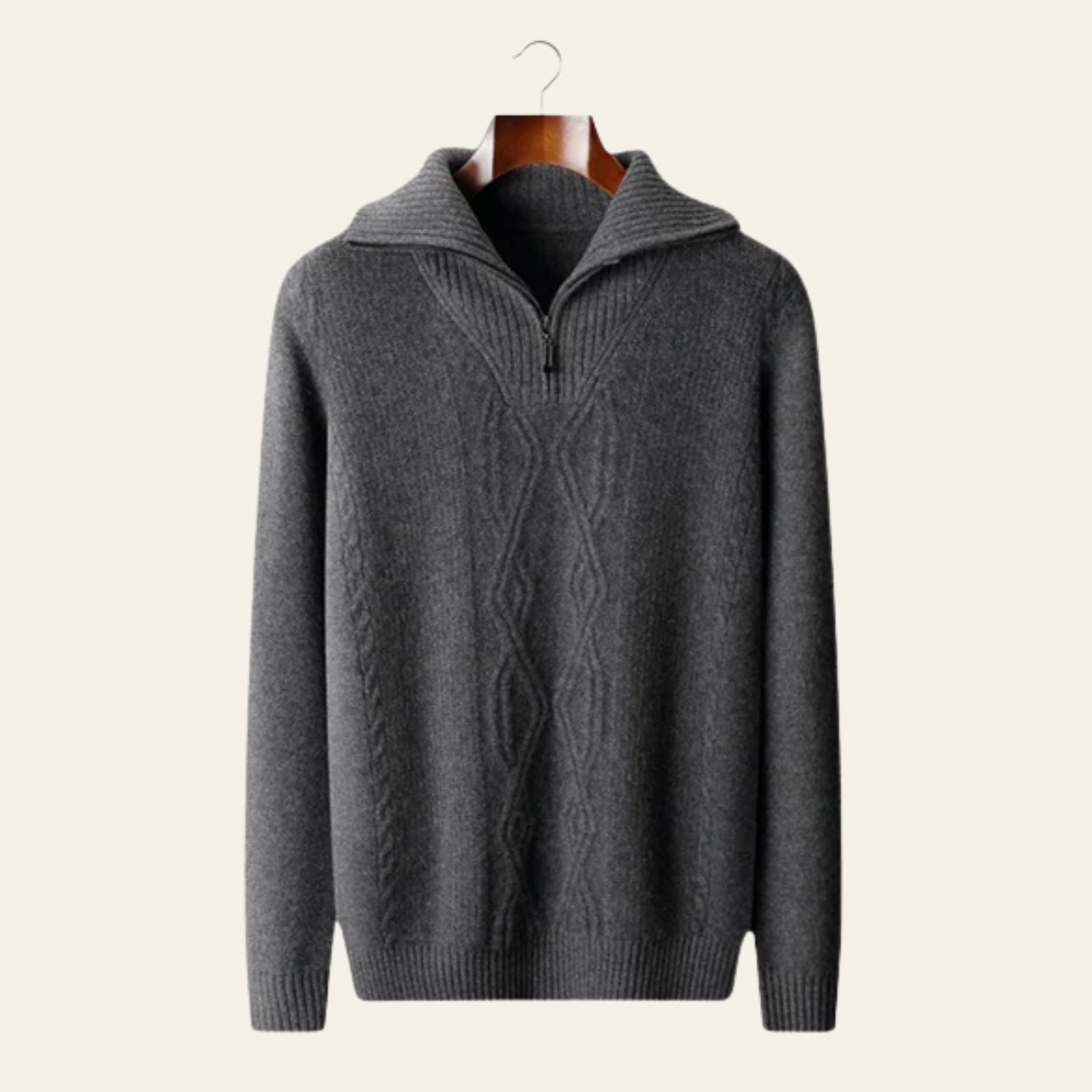 The St. Moritz Merino Wool Quarter Zip Sweater