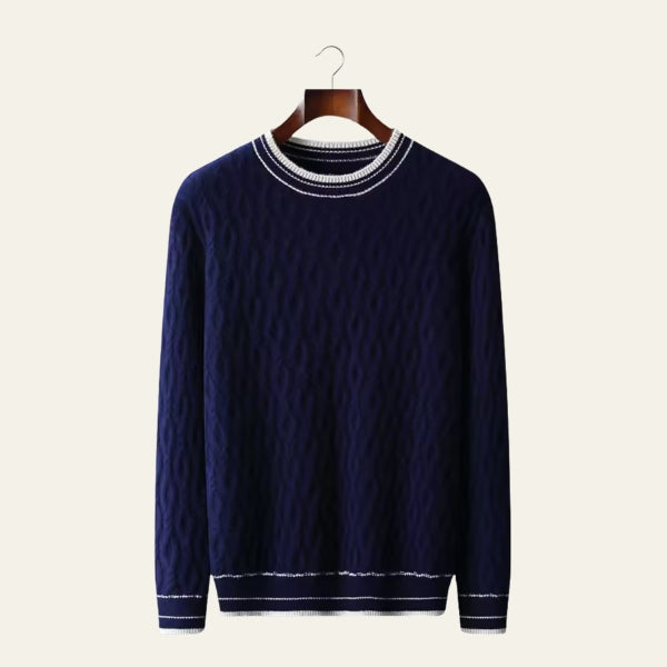 The Sorrento Merino Wool Cable Crew
