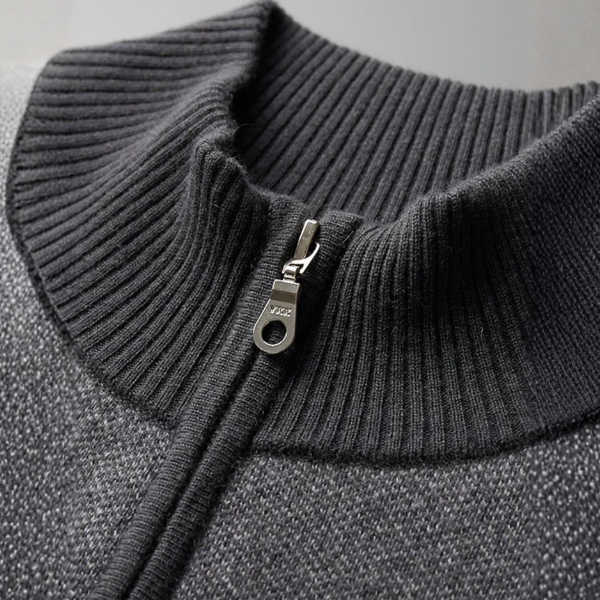 The Geneva Cashmere Zip Knit