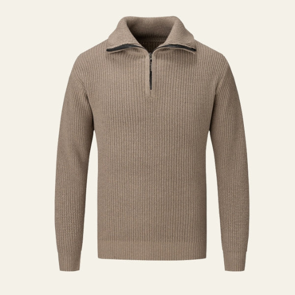The Cortona Textured Quarter-Zip Sweater