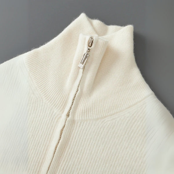 The Cortina Merino Wool Zip Knit