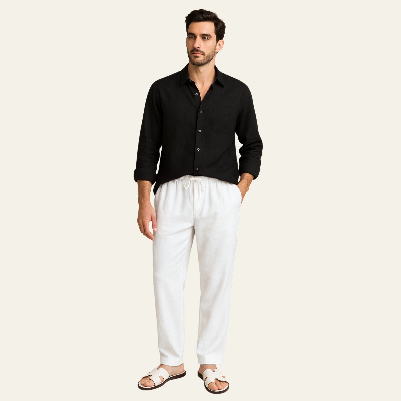 The Kyoto Linen Tailored Pantalon Set