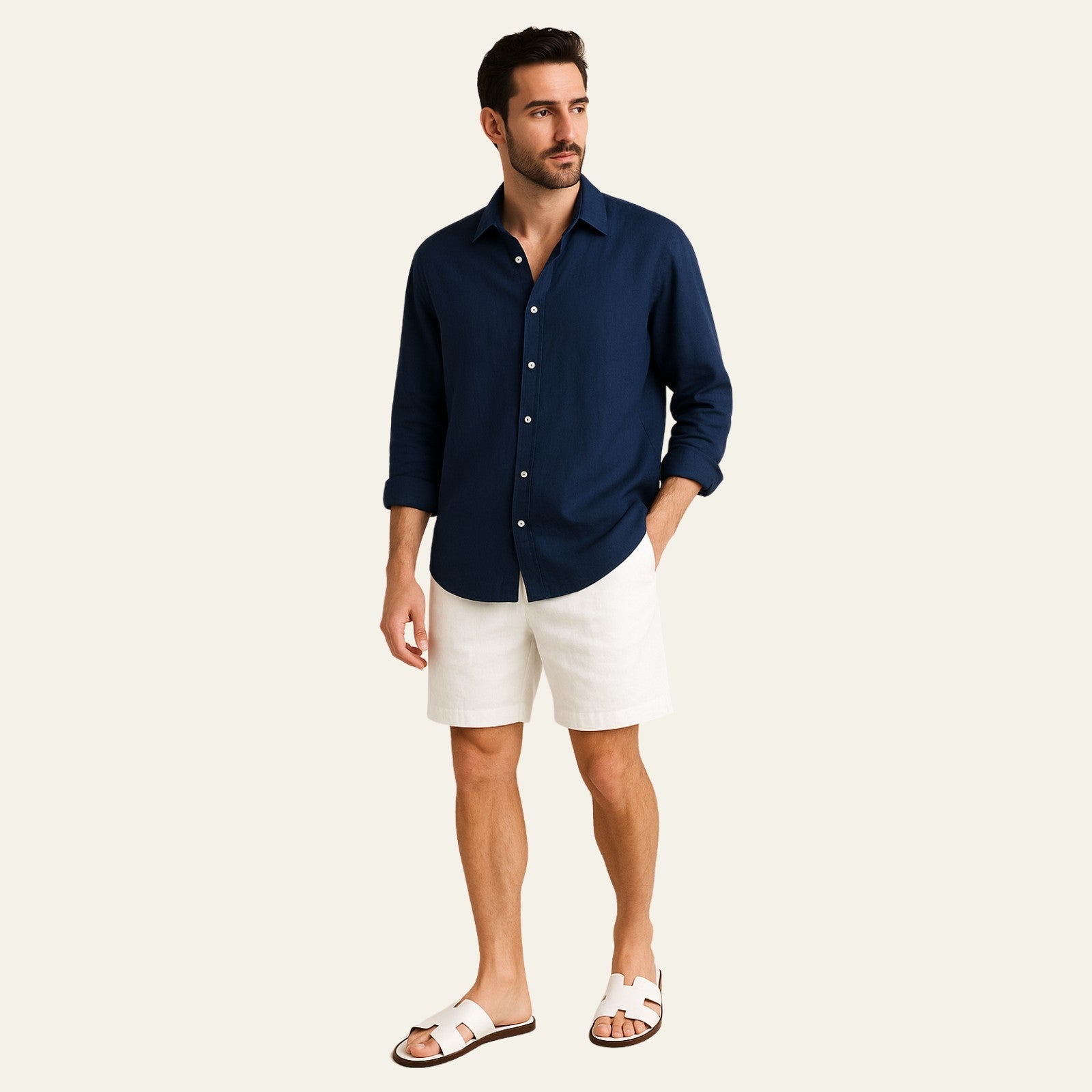 The Casablanca Linen Premium Shorts Set