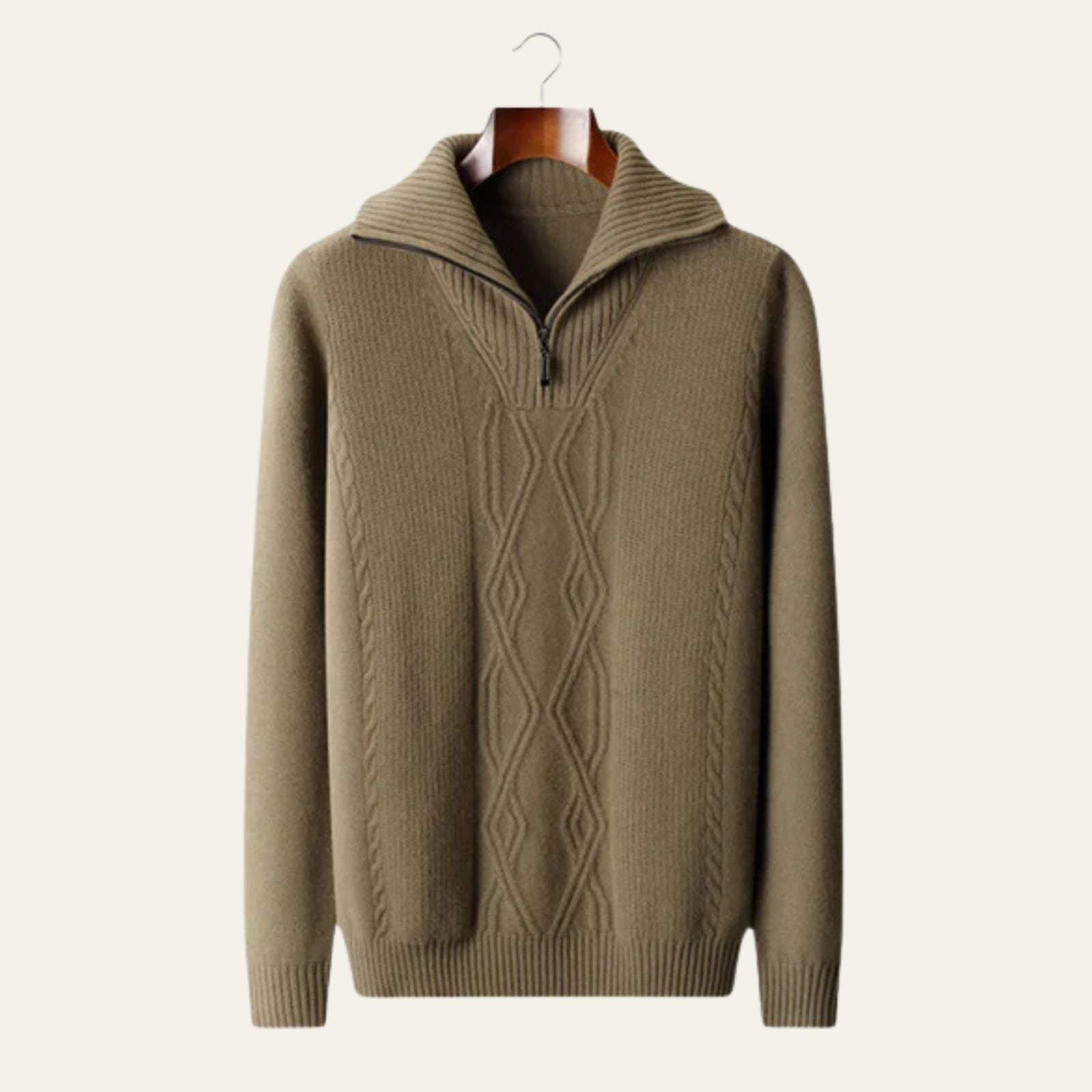 The St. Moritz Merino Wool Quarter Zip Sweater