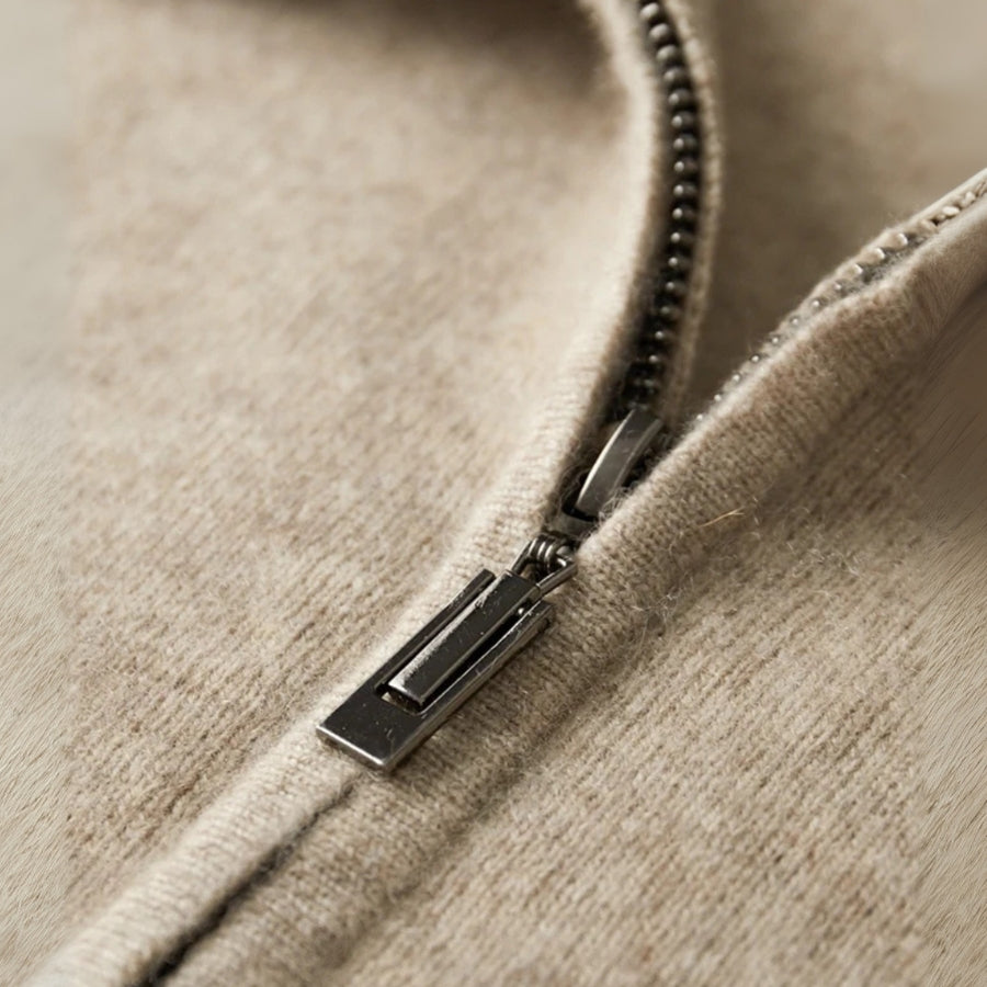 The Montreux Cashmere Zip Jacket