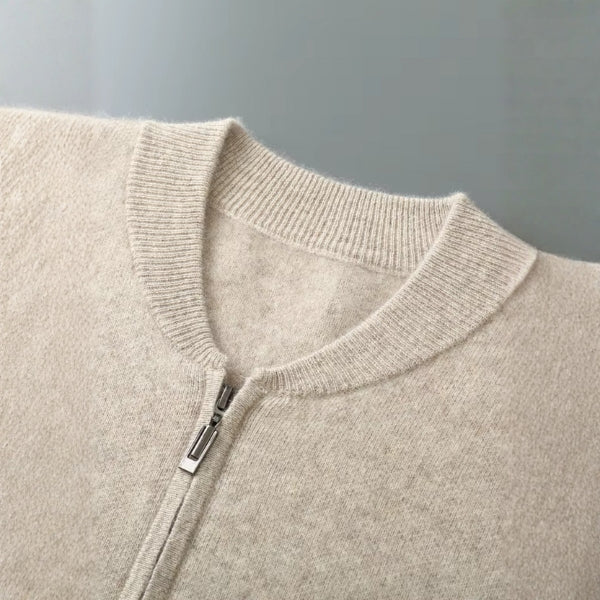 The Geneva Cashmere Zip Knit