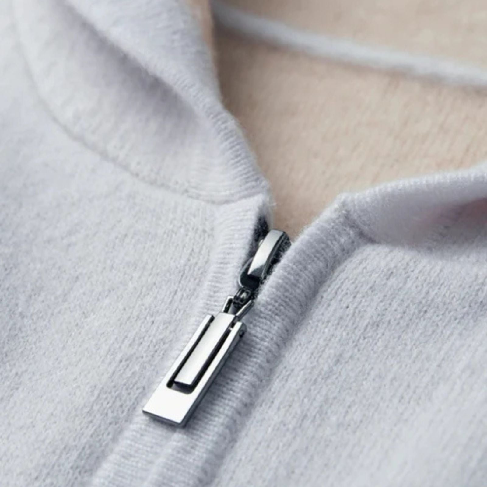 The Lucerne Cashmere Refined Zip Hoodie