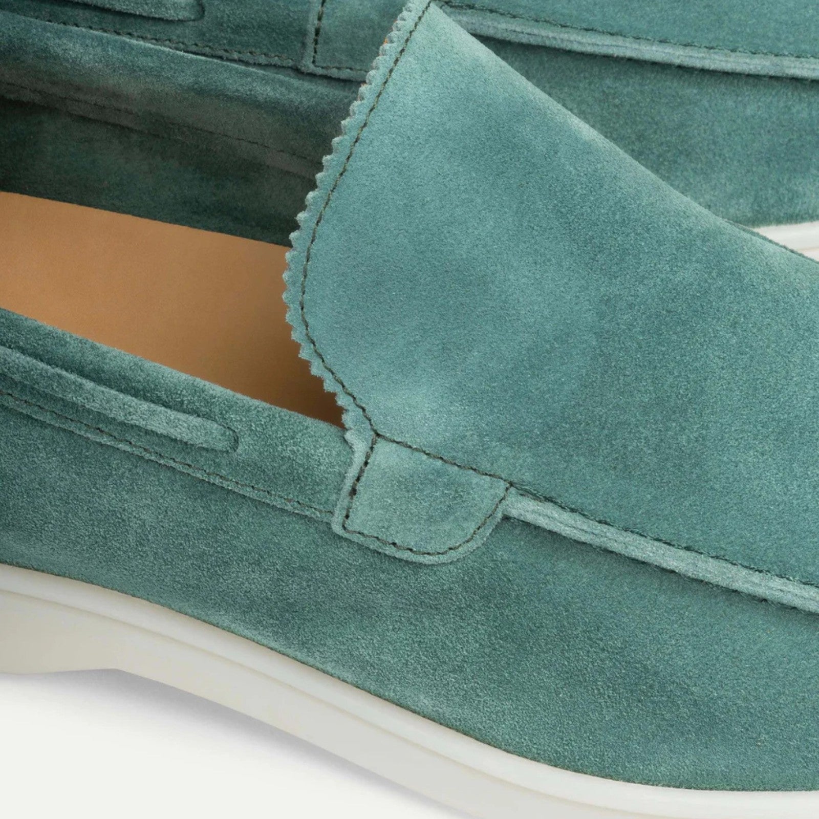 The Amalfi Suede Yacht Loafer in Emerald