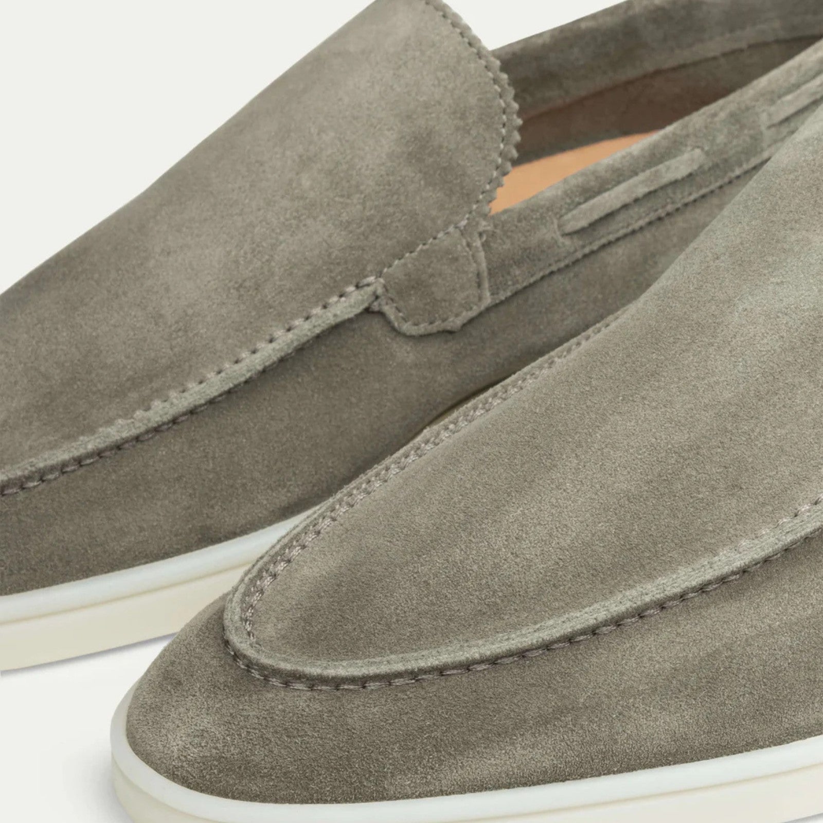 The Sienna Suede Yacht Loafer in Pistache