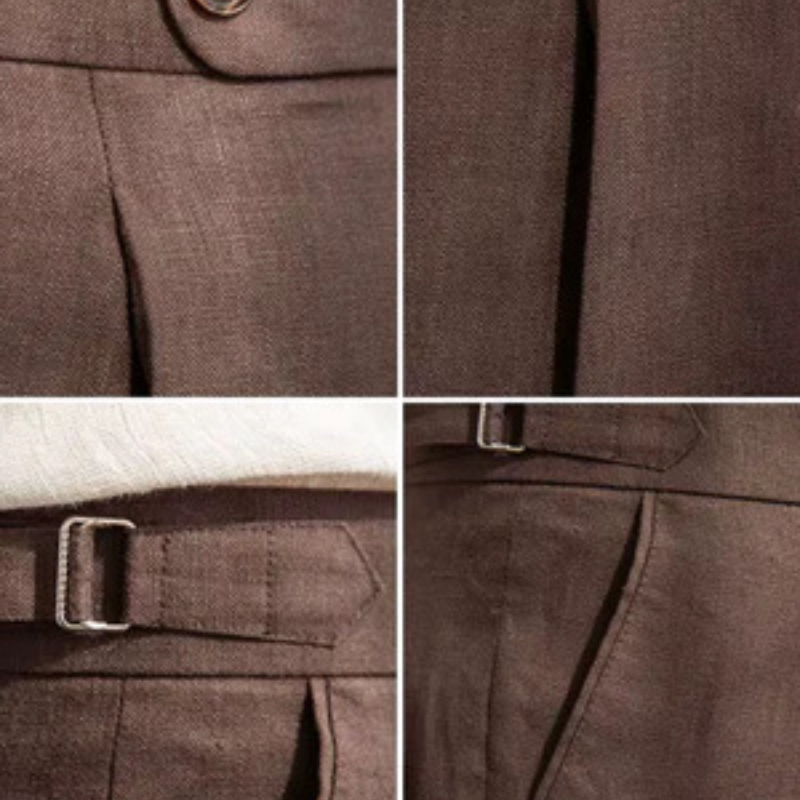 The Siena Linen Pleated Trouser