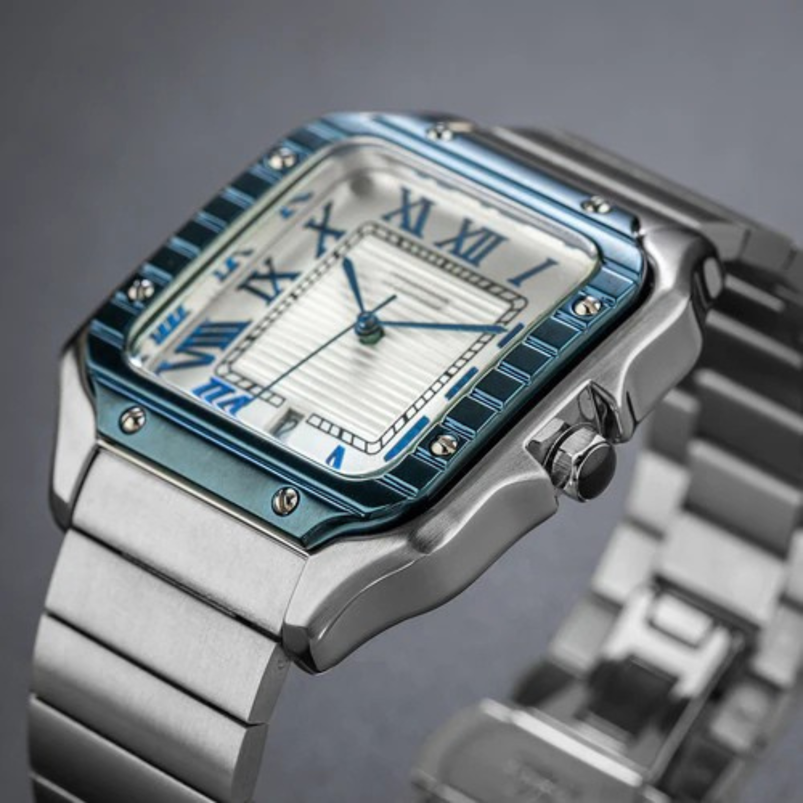 The Valencia Stainless Steel Square Watch