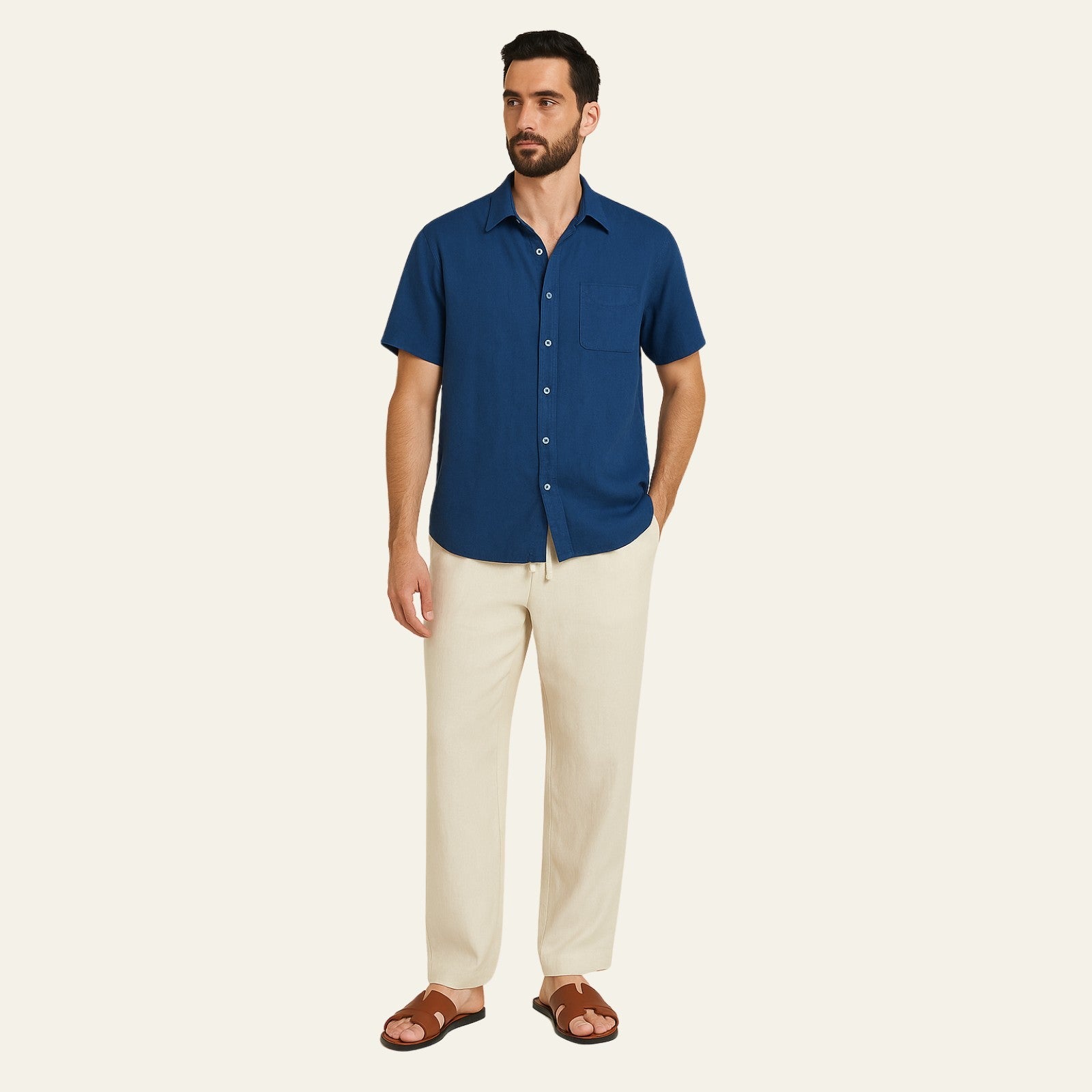 The Marais Linen Tailored Pantalon Ensemble