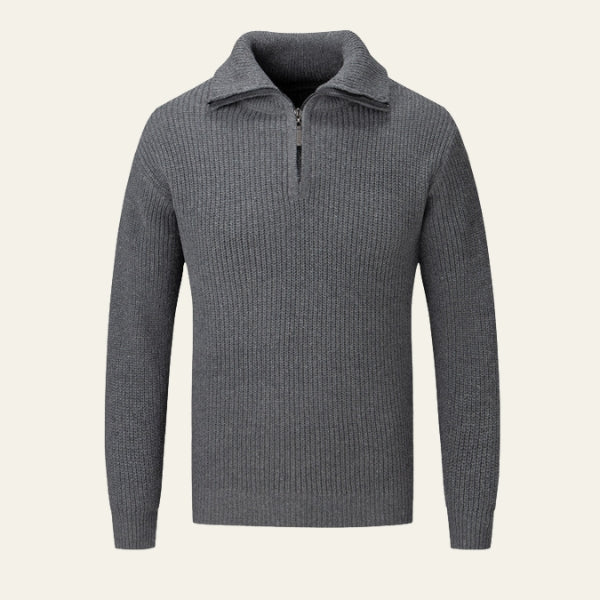 The Cortona Textured Quarter-Zip Sweater