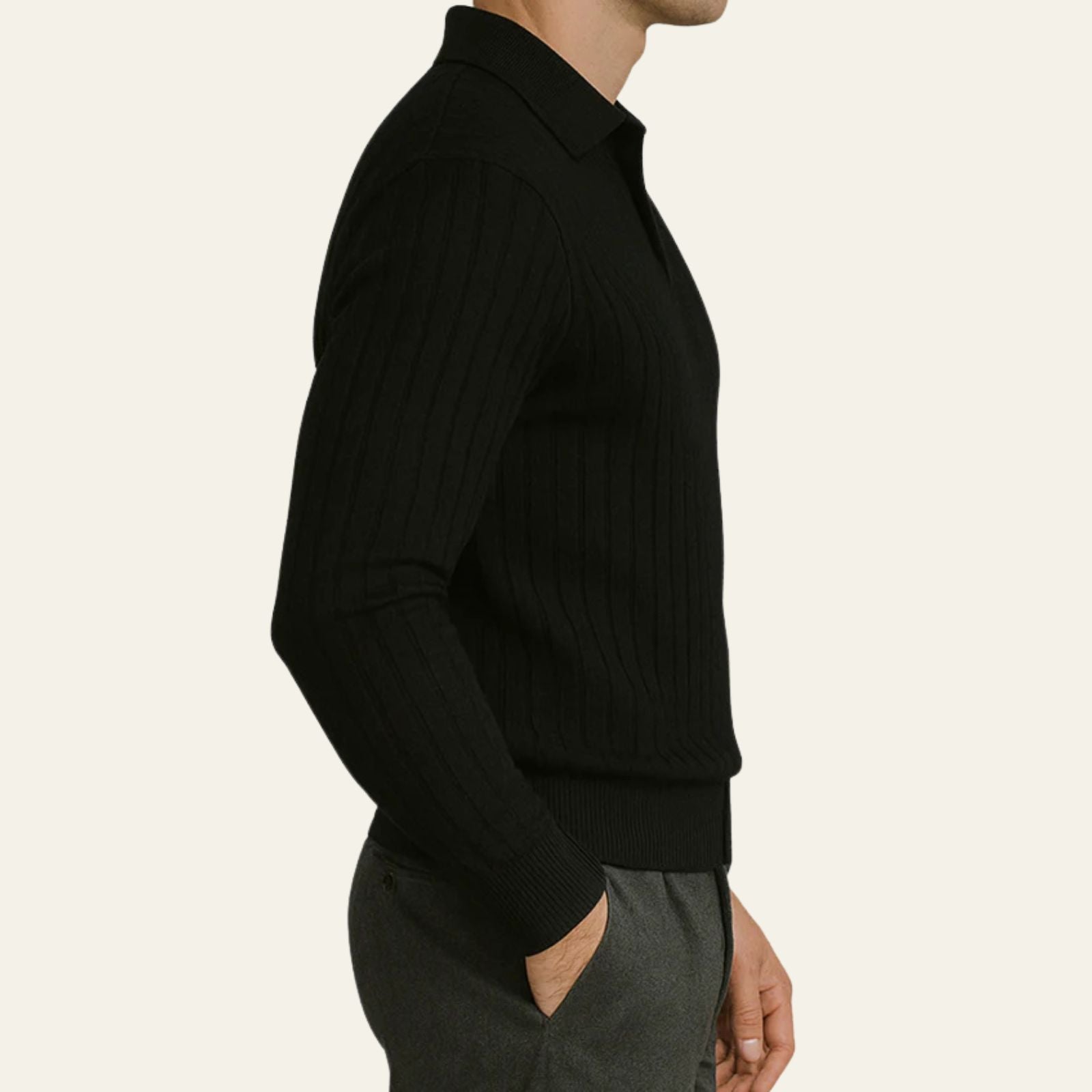 The Stockholm Ribbed Knit Polo