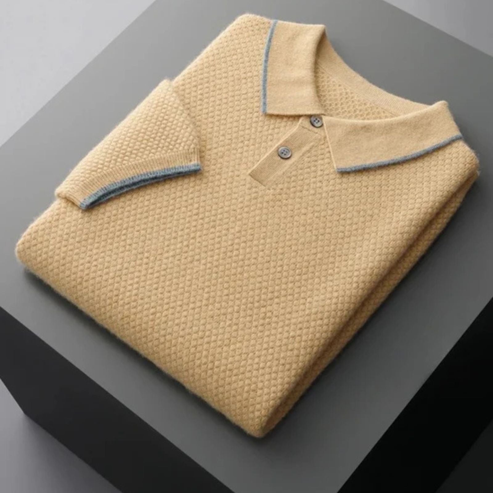 The Sorrento Two-Tone Cashmere Polo