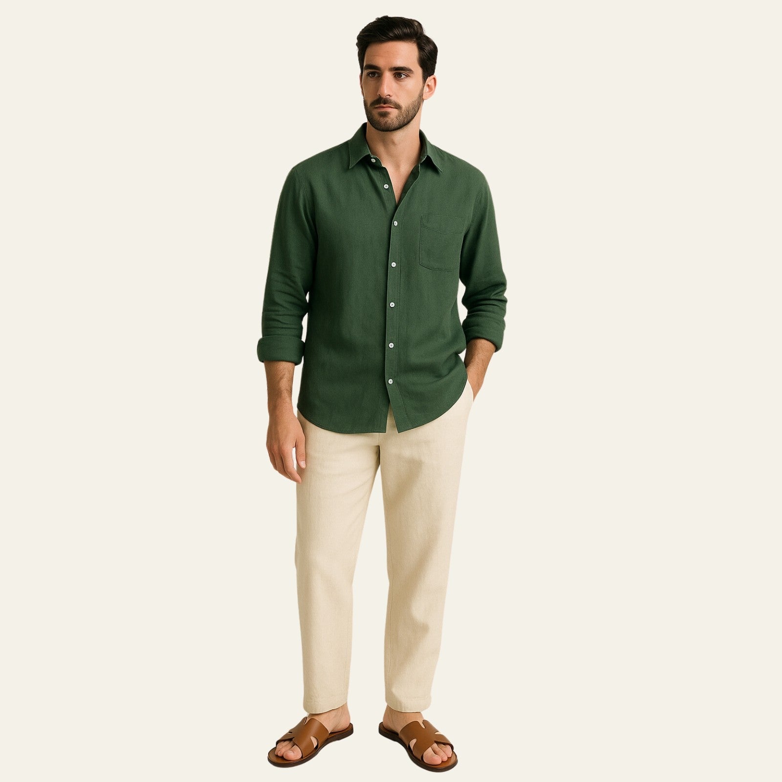 The Marrakech Linen Tailored Trousers Set