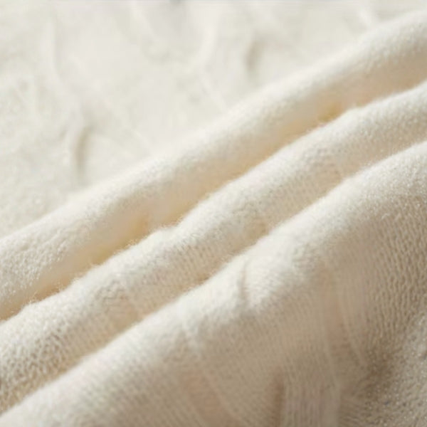 The Davos Merino Wool Cable Zip Knit