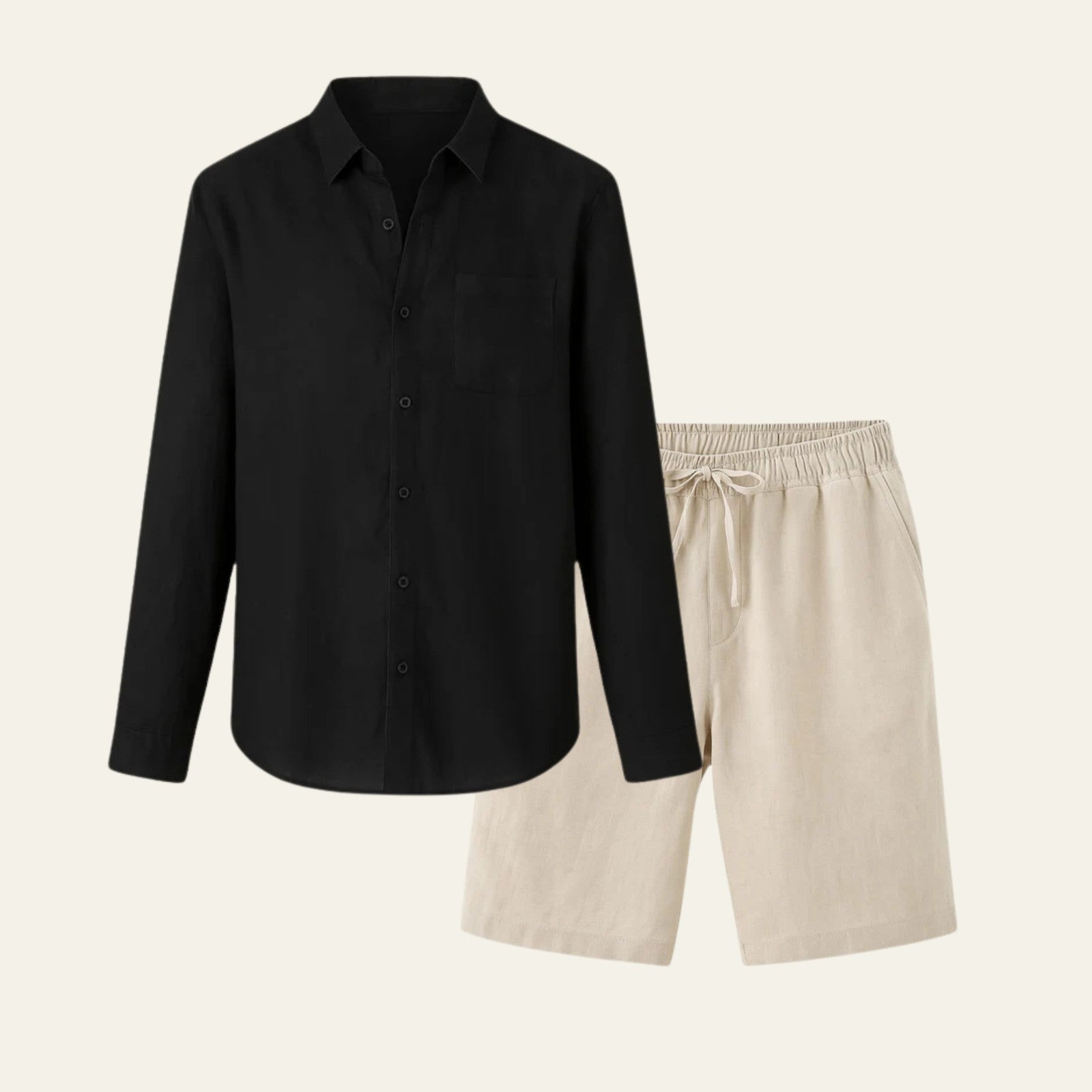 The Positano Linen Premium Shorts Set