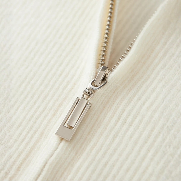 The Cortina Merino Wool Zip Knit