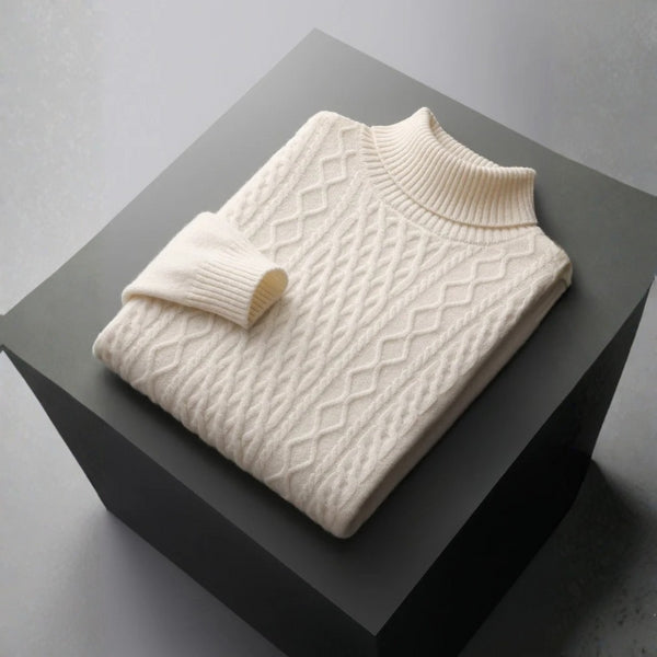 The St. Moritz Merino Wool Cable Turtleneck