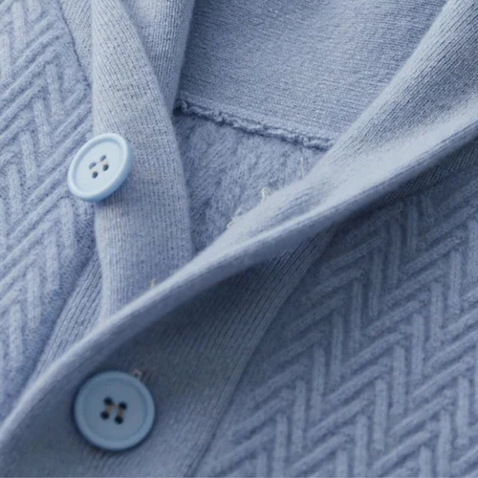 The Vienna Cashmere Zigzag Button Sweater